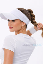 Beyaz Spor Vizör Şapka – Fitness & Tenis İçin Hafif Nefes Alabilir Unisex Şapka