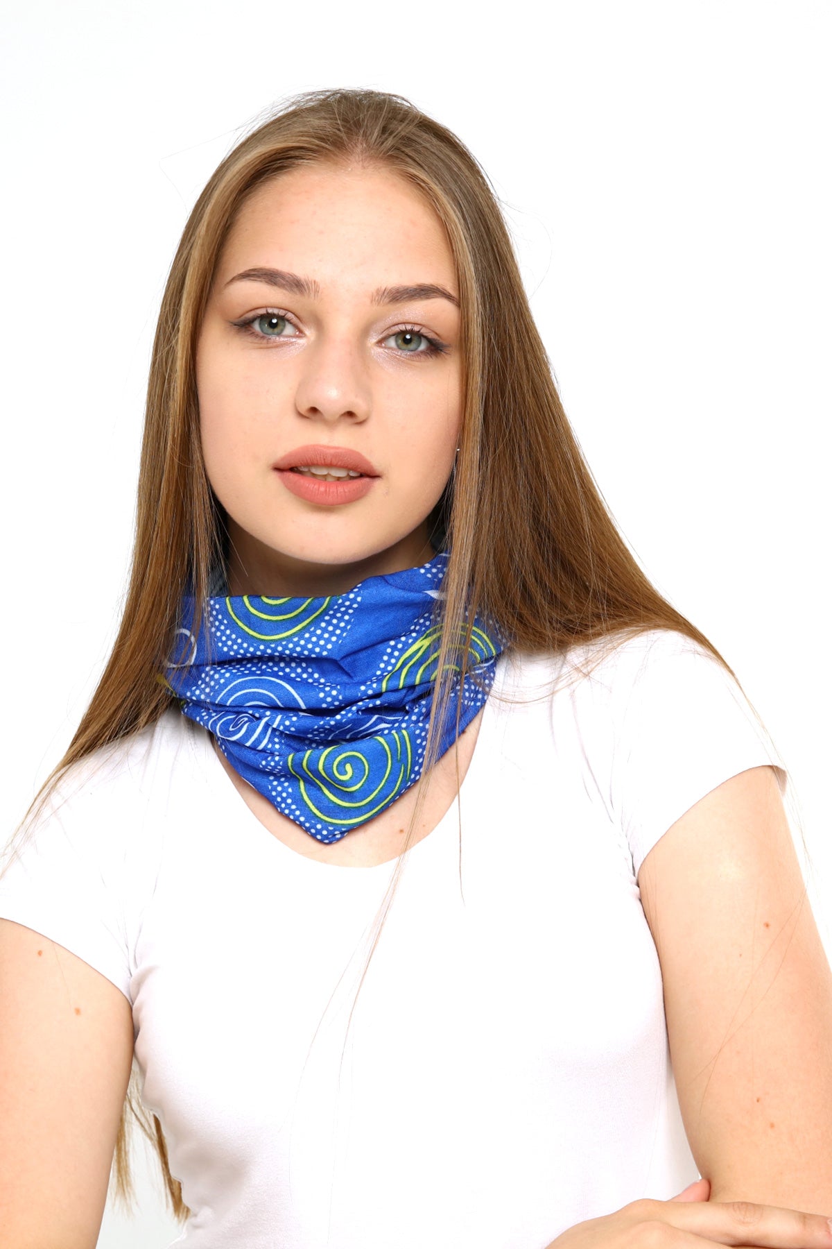 Buff Dikişsiz Boyunluk Maske Baf Bandana Saç Bandı Kamp Aksesuar Güneş Desenli Mavi - indirimsepeti