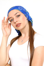Buff Dikişsiz Boyunluk Maske Baf Bandana Saç Bandı Kamp Aksesuar Güneş Desenli Mavi - indirimsepeti