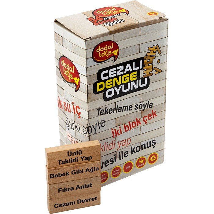 Cezalı Jenga Denge Oyunu cezalı Tower Büyük boy 54 parça - indirimsepeti
