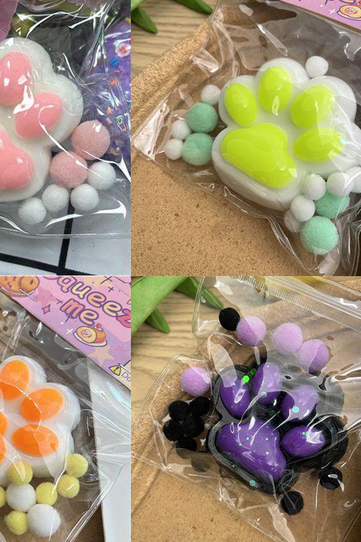 Büyük Boy Pati Squishy Taba Squishy Kedi Pati Sıkma 14 cm Pullu Pati Sukuşi Karışık Renk - indirimsepeti