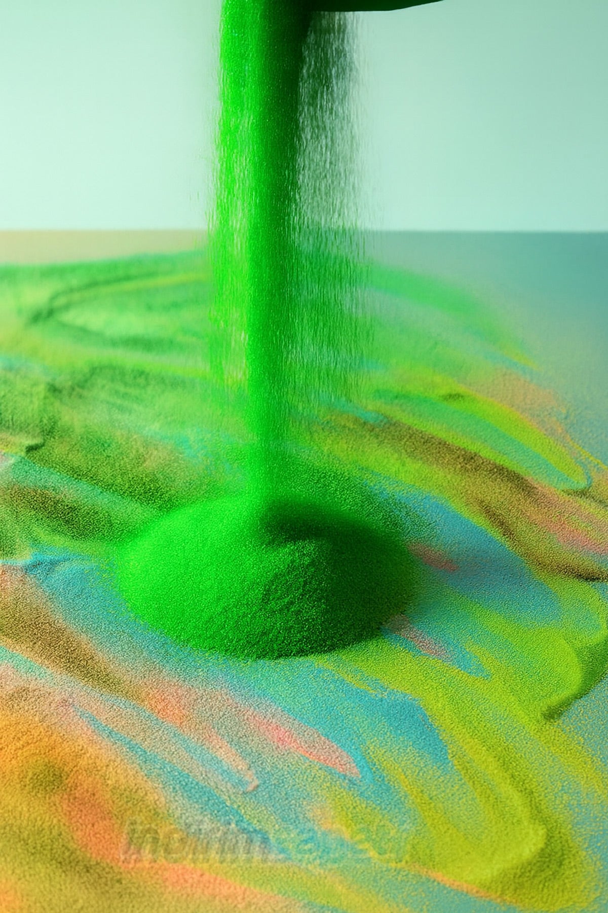 Yeşil Renk Kum Boyama Malzemesi 500 Gr| Montessori, Sensory Play, Kum Resim Sanatı İçin