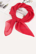 Kırmızı Şifon Kare Eşarp Bandana Polyester Etkinlik Kutlama 23 Nisan, 29 Ekim, 19 Mayıs - Indirimsepeti