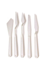 Plastik Spatül 5 Li Set Resim Ve Heykel Plastik Spatula Esnek Plastik Palet Bıçağı 1 Paket - indirimsepeti