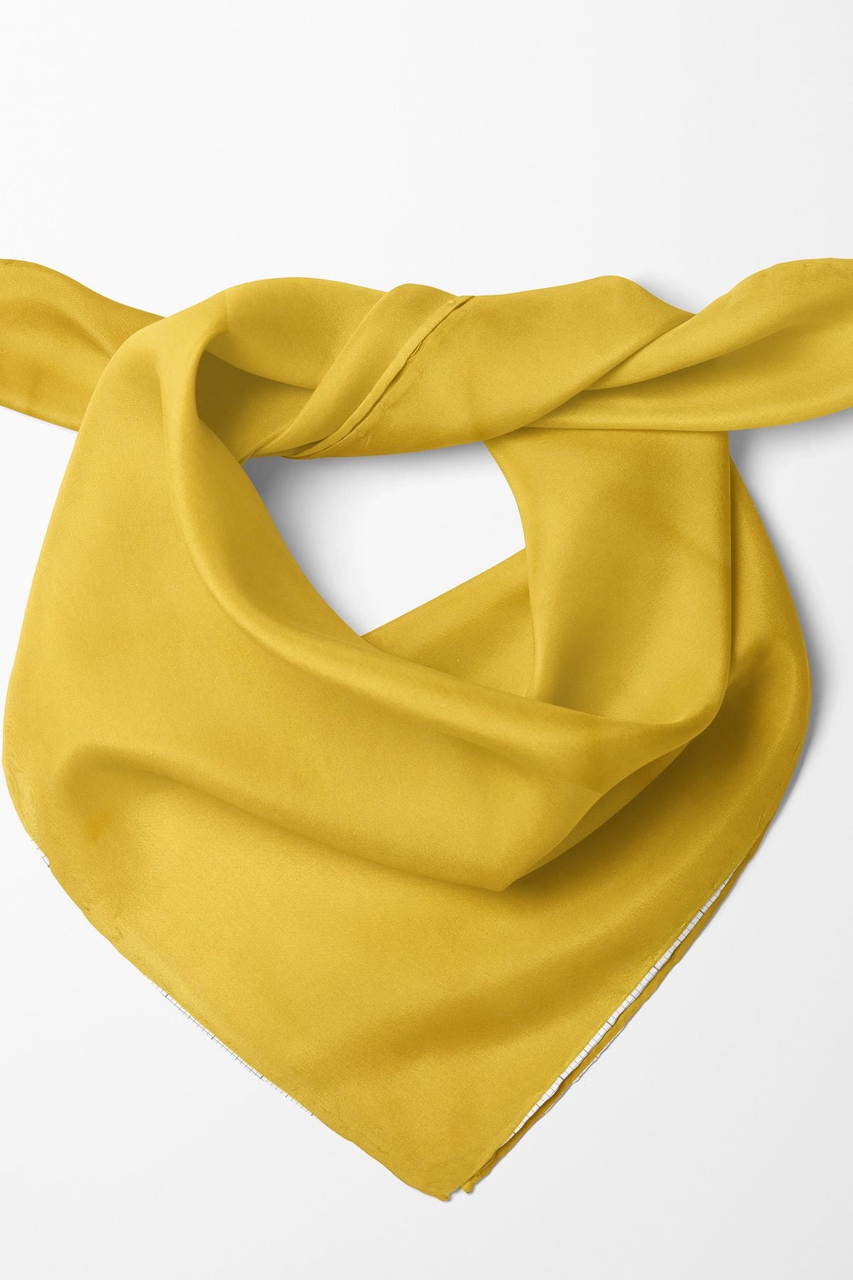 Yaza Özel Desensiz Sarı Pamuklu Bandana Fular – Saç Toplama & Aksesuar Gezi Tur Aktivite 55x55cm - Indirimsepeti