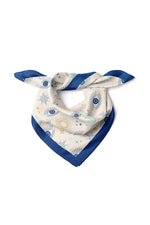 Nazar Gözlü Saten Bandana 50x50 cm – Güneş, Ay ve Yıldız Desenli Şık Tasarım - indirimsepeti