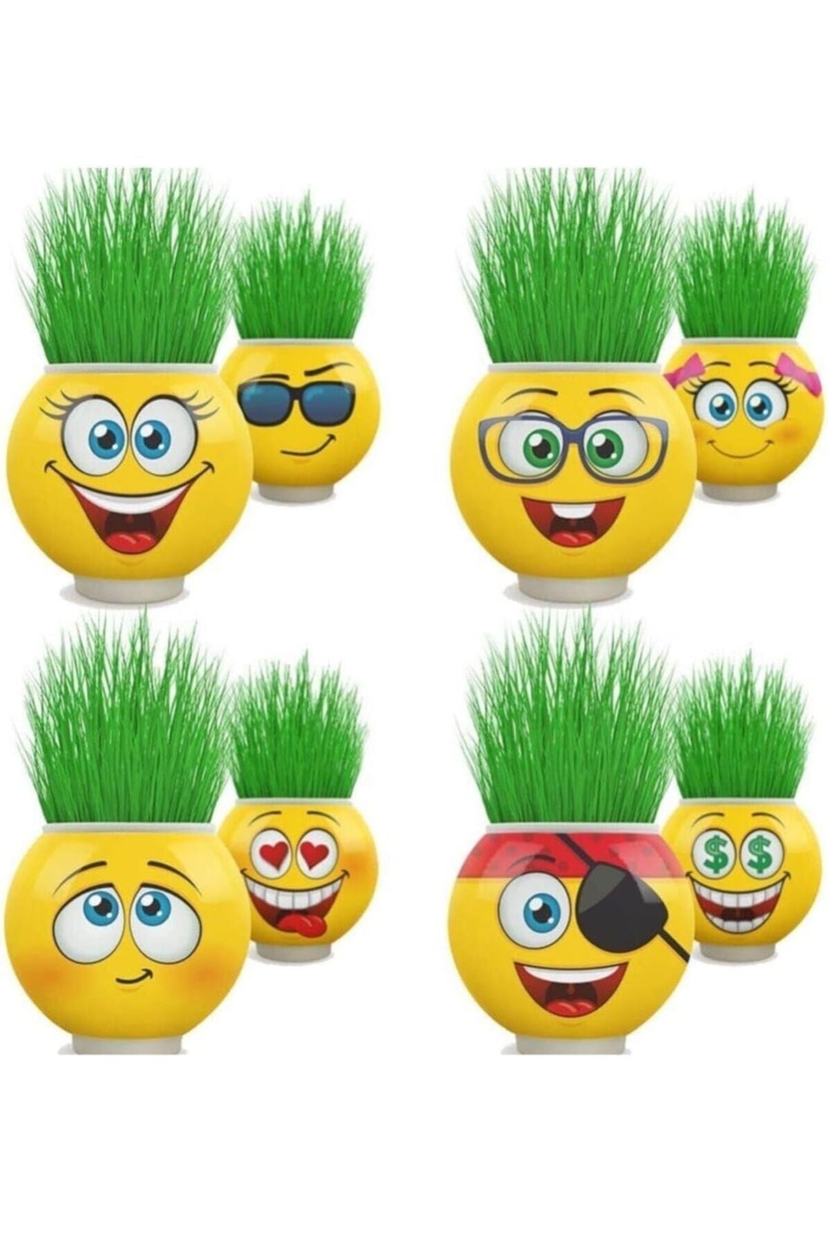 5 Adet Emojinli Çim Adam Çimoji Mezuniyet ve Etkinlikler Kutlama Yaş Günü Etkinlik - indirimsepeti