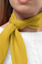 Yaza Özel Desensiz Sarı Pamuklu Bandana Fular – Saç Toplama & Aksesuar Gezi Tur Aktivite 55x55cm - Indirimsepeti