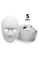 5 Adet, Karton Maske, Boyanabilir, Eğitici Maske Boyama, Etkinlik ve Hobi Maskesi - indirimsepeti
