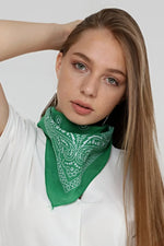 Bandana Etnik Desenli Bisiklet & Motosiklet Etkinlik Gezi Eğlence Pamuklu Yeşil - indirimsepeti