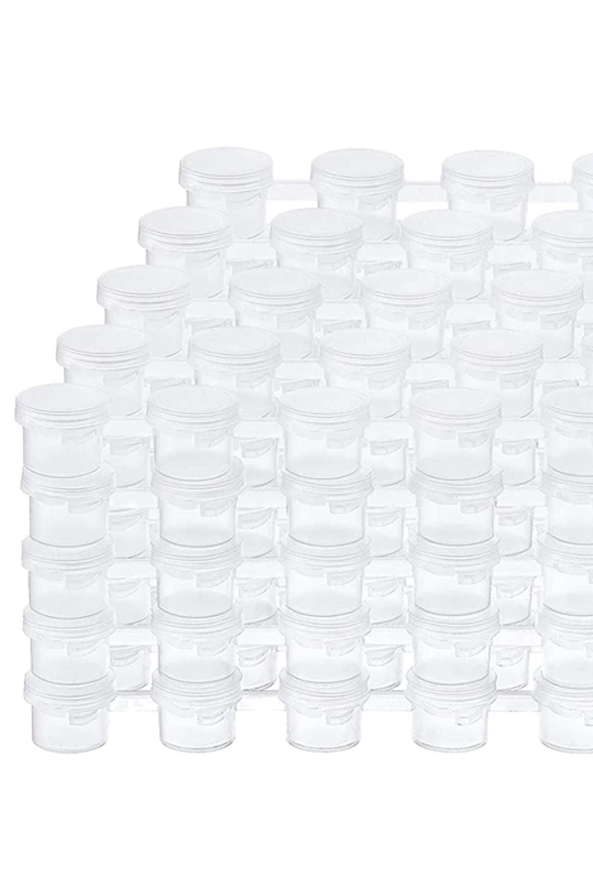 Boş Boya Kutusu 8 adet – 10ml cc Şeffaf Kapaklı Pratik Boya Saklama Kabı | Yaz Sanat Etkinlikleri 10mlx 6lı Set - indirimsepeti