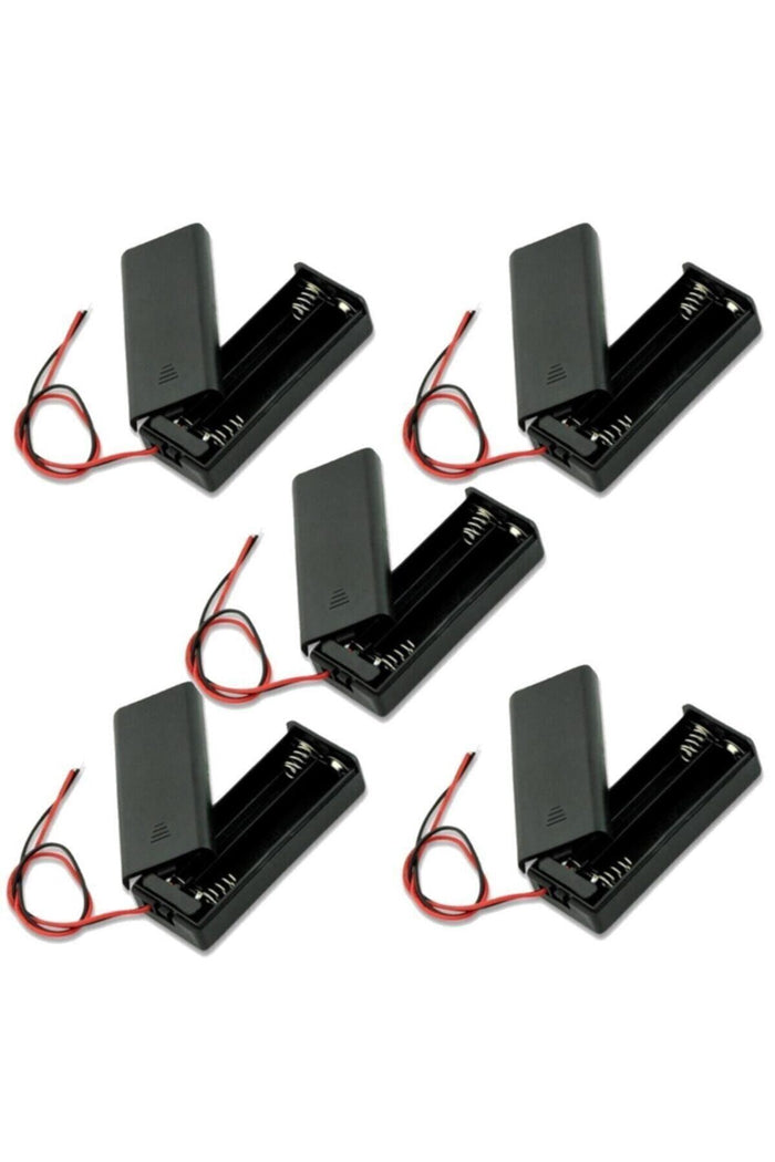 2'li Anahtarlı Pil Yatağı Pil Yuvası Pil Kutusu Aa Kalem Kalın Pil 5 Adet - Indirimsepeti