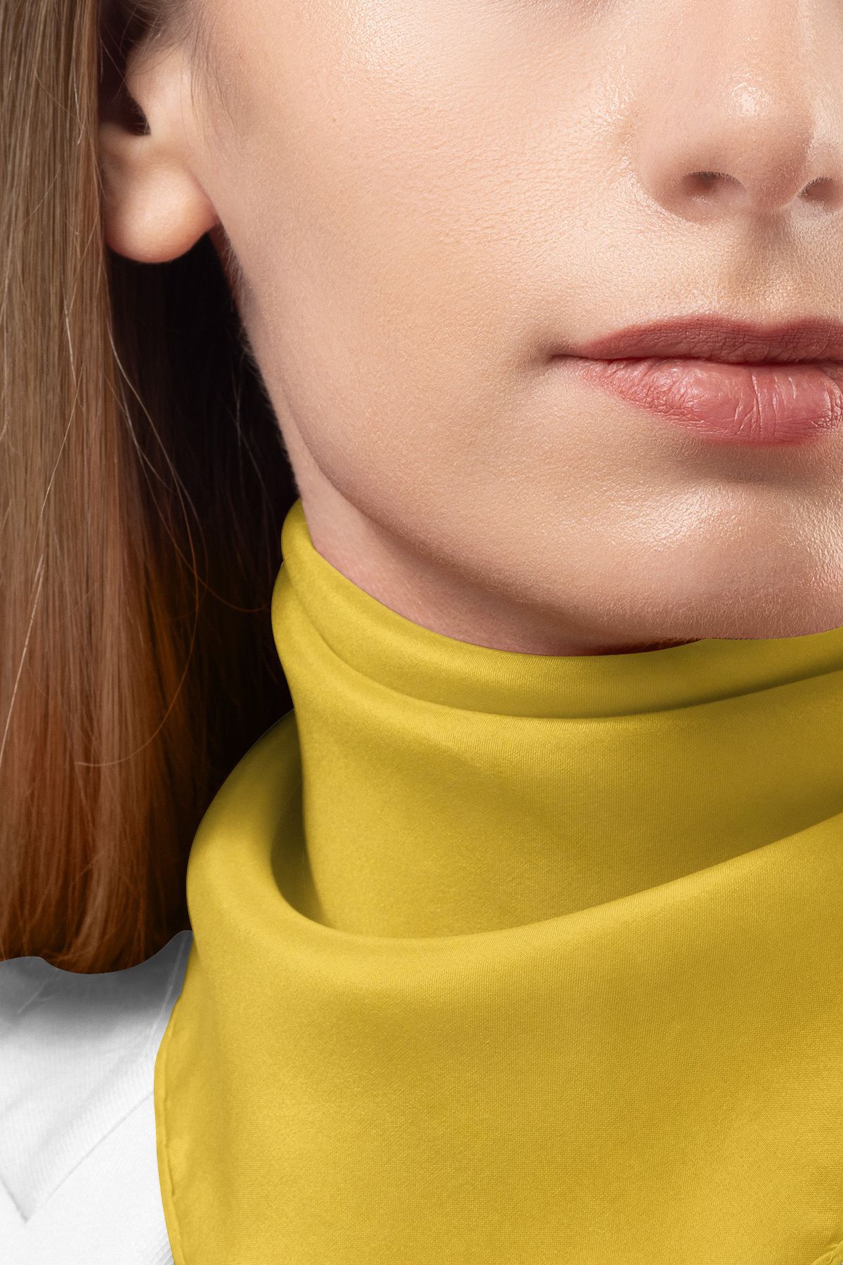 Yaza Özel Desensiz Sarı Pamuklu Bandana Fular – Saç Toplama & Aksesuar Gezi Tur Aktivite 55x55cm - Indirimsepeti