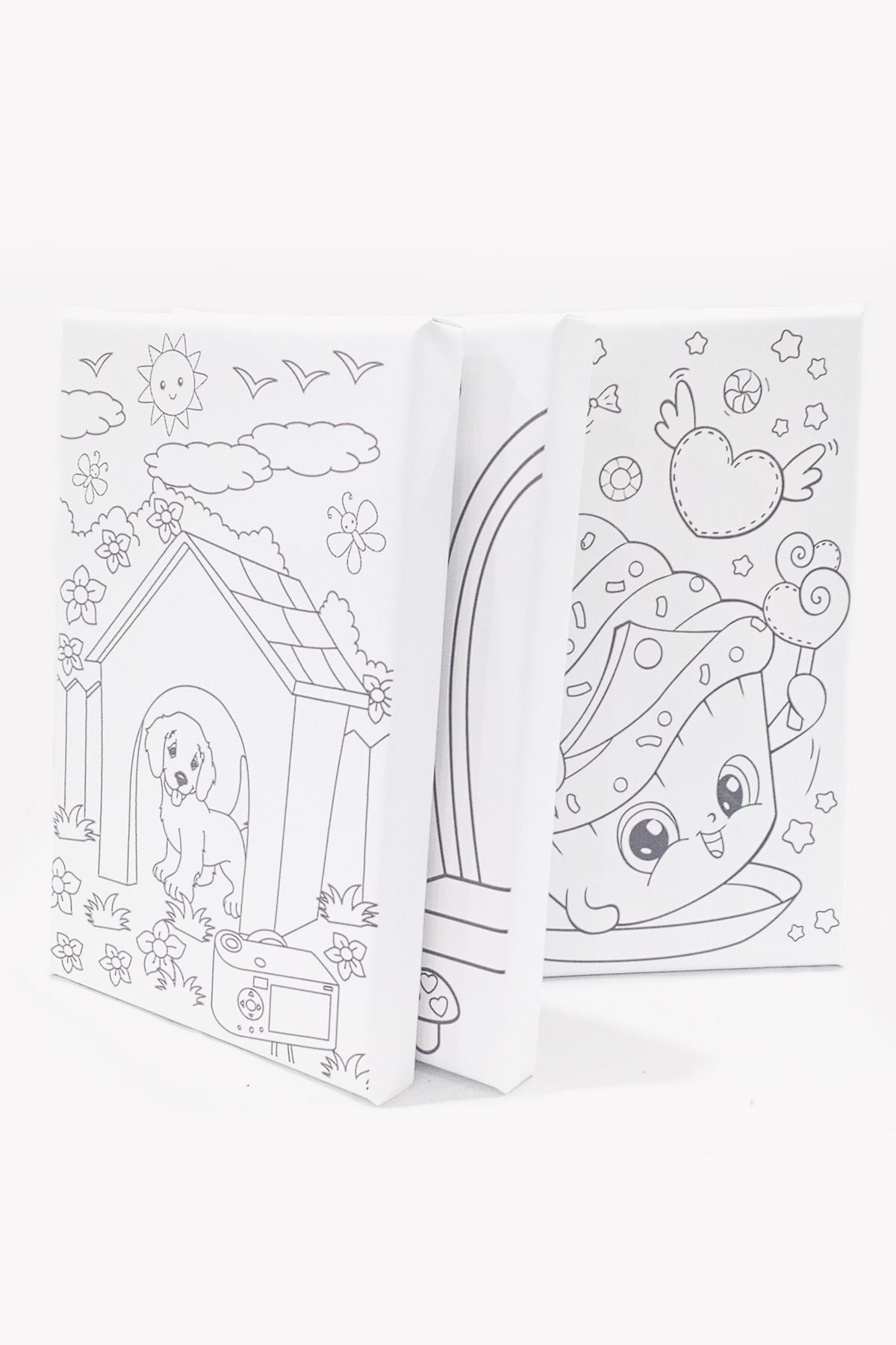 Çocuk Ressam Önçizimli Tuval, 20 x 20 cm, Boyama Seti Tuvali, Çocuk Ressam Seti - Devam Tuvali 1 Adet - Indirimsepeti