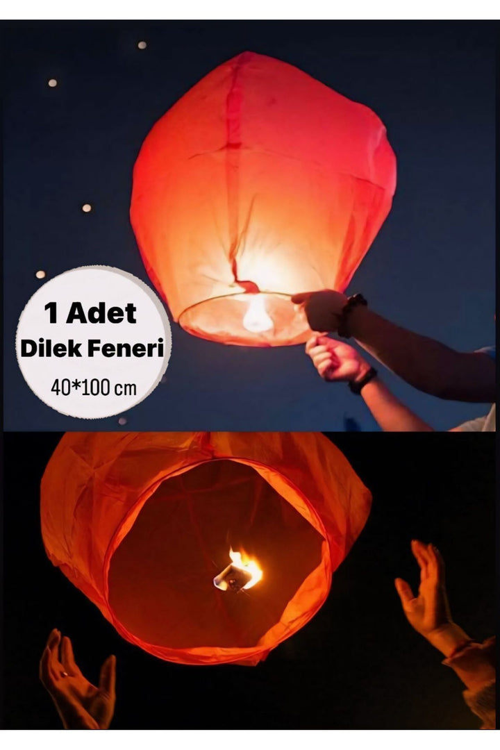1 Adet Dilek Feneri Balonu /Düğün,Nişan Özel Gün İçin Kolay Açılabilen Mumlu Gece Gökyüzü Uçan Dilek Balonu - Indirimsepeti