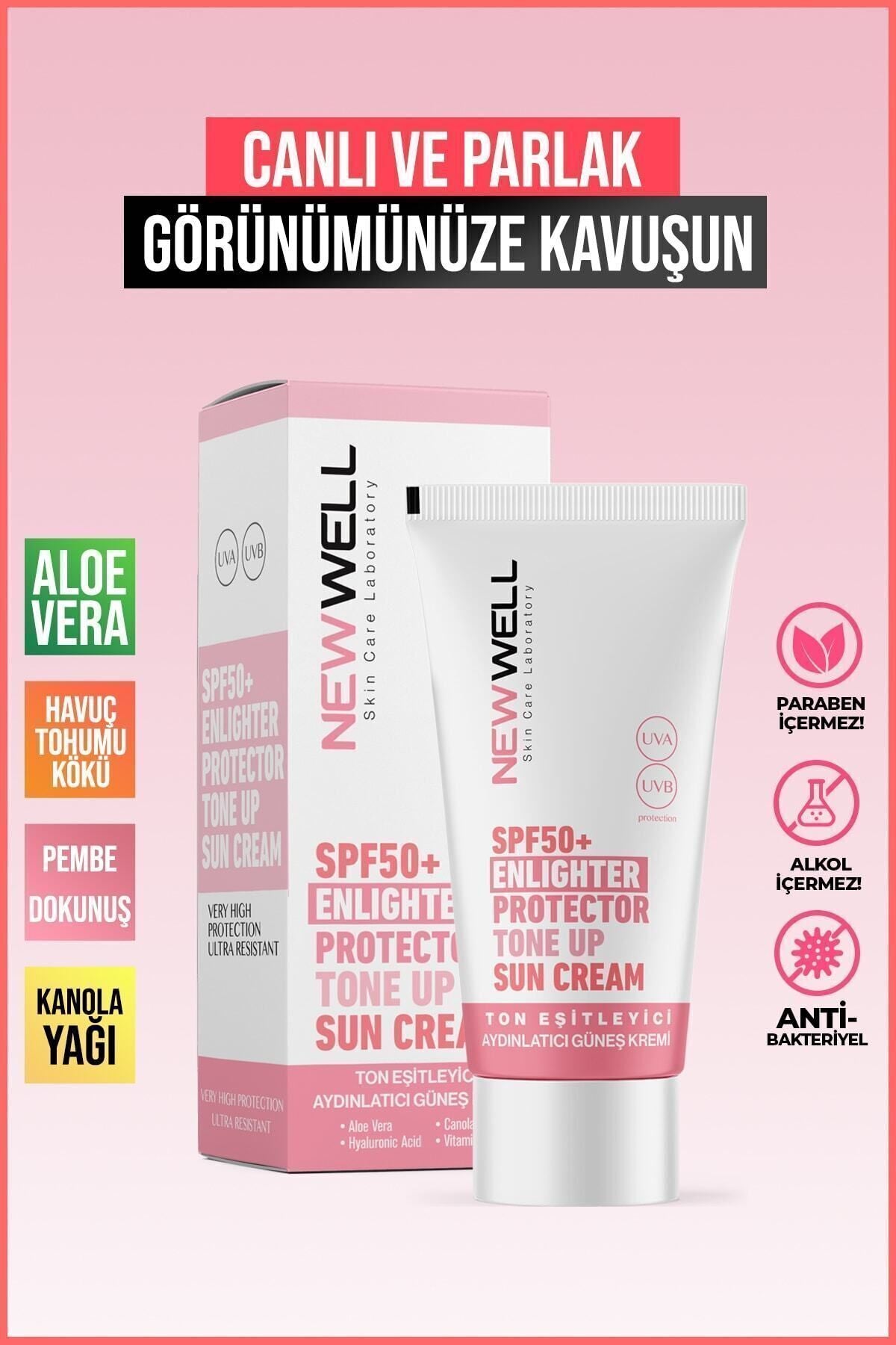 Ton Eşitleyici yüksek Koruma Etkili Spf50+ Aydınlatıcı Pembe Yüz Güneş Kremi 50 Ml - indirimsepeti