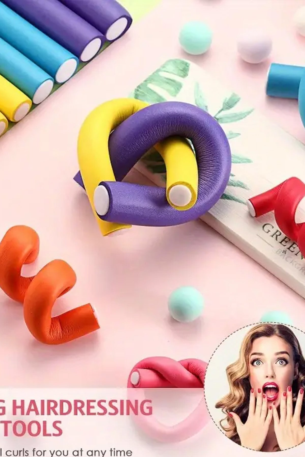 12'lu Saç Bukle Bigudi Sünger Rulo Orta ve Kısa Saçlar için Uykuda DIY Saç Şekillendirme Saç Bukle Aparatı Bigudi Saç Klips - indirimsepeti