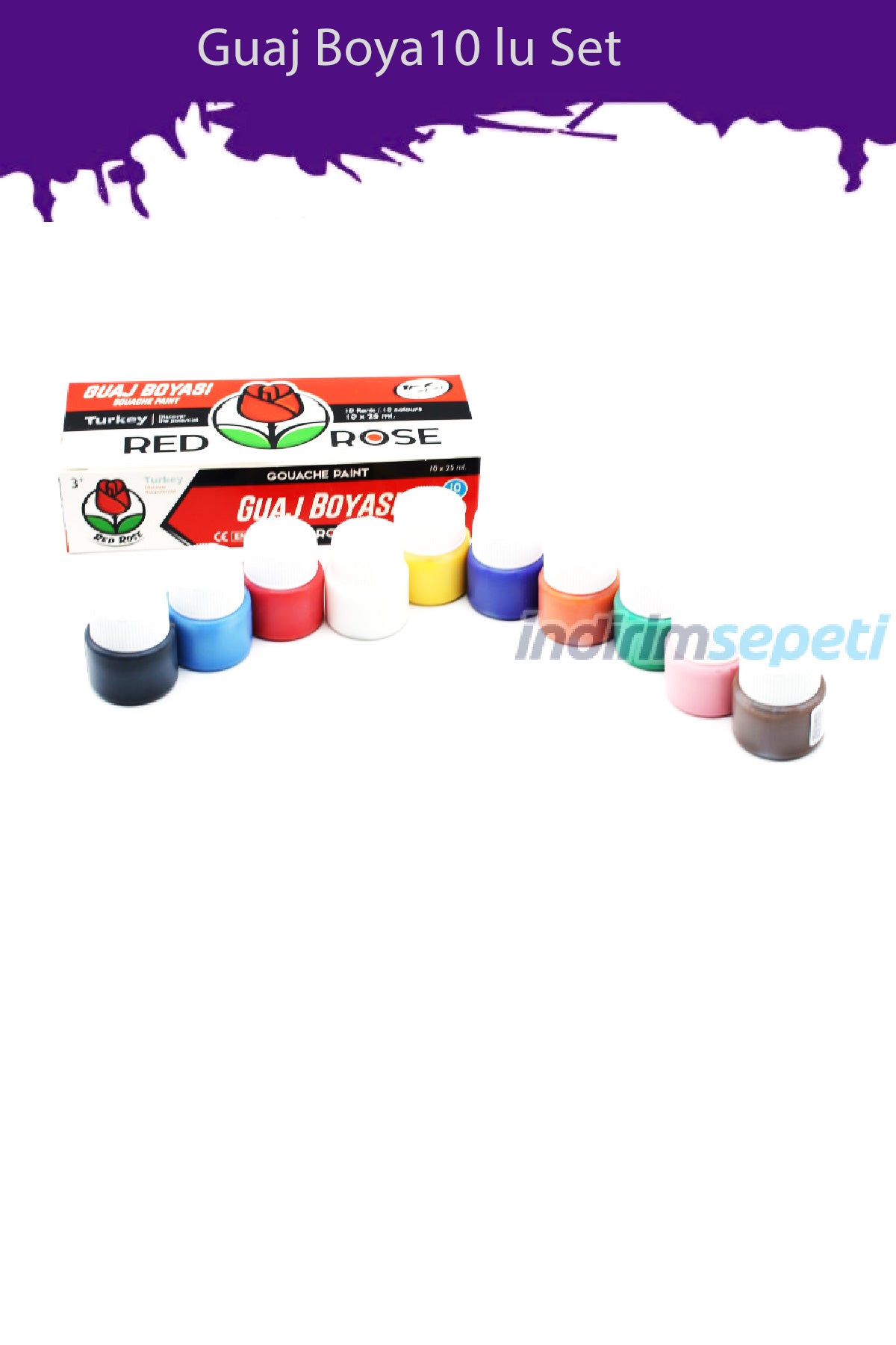 Red Rose Guaj Boya 10'Lu 25 Ml - indirimsepeti