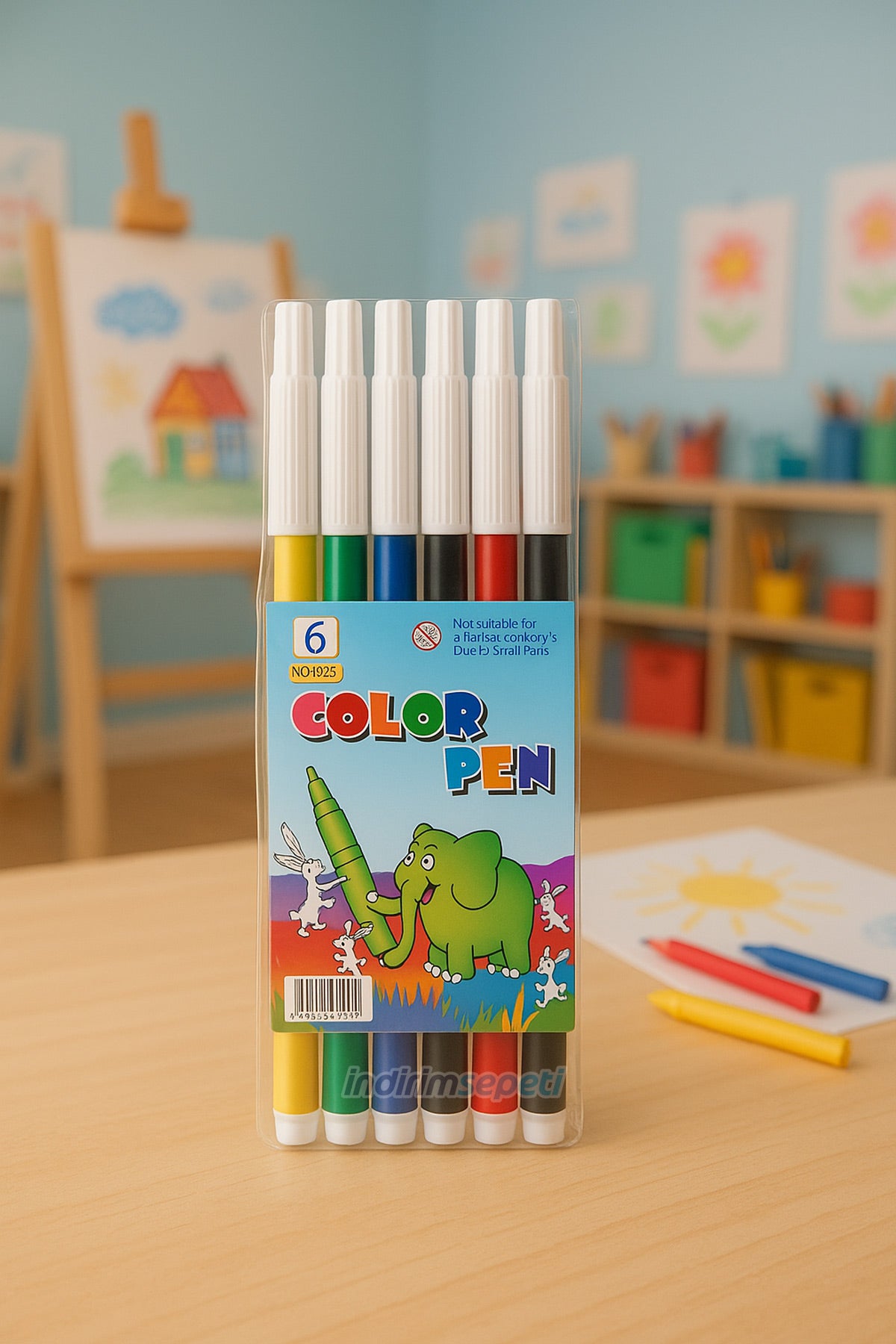 Renkli Keçeli Kalem Seti – 6’li Paket Seçenekleri | Canlı Yıkanabilir Mürekkep - indirimsepeti