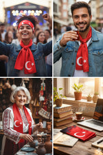 Ay Yıldız Saten Fular 123x18 cm Kırmızı Beyaz Fular | Resmi Organizasyon Kurumsal Tören Stil - indirimsepeti