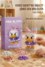 Daisy Sevimli Ördek Mini Lego Seti 140 Parça – Eğitici Yapboz Oyuncak Blok Model