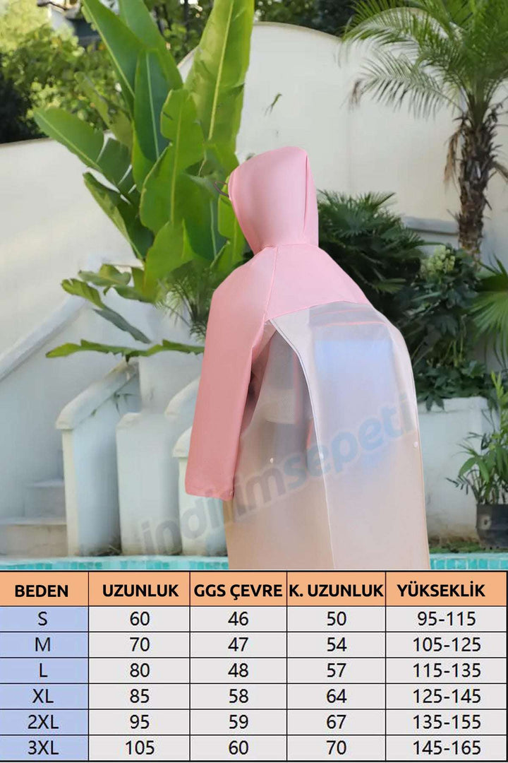 Trend Çocuk Yağmurluk Sticker Çıkartma Yapıştırmalı Sırt Çanta Korumalı Pembe Eva Cepli Özel Çantalı - Indirimsepeti