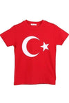 Ay Yıldız Unisex Çocuk Genç  Kısa Kol T-shirt  Ay Yıldızlı ve 23 Nisan 29 Ekim 10 Kasım Gösteri T-shirt