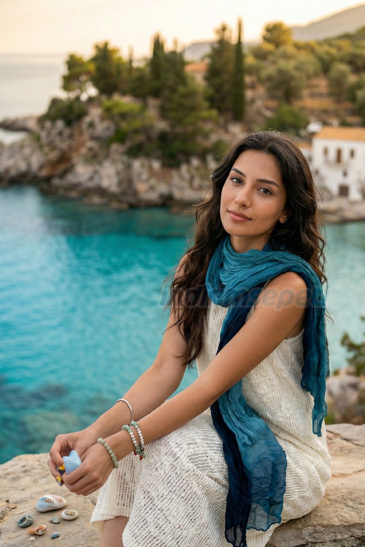 Şal Nepal Degrade Pamuklu Viskon Şal - Yumuşak Dokulu Renk Geçişli Aksesuar Her Mevsim Kullanışlı Hediyelik