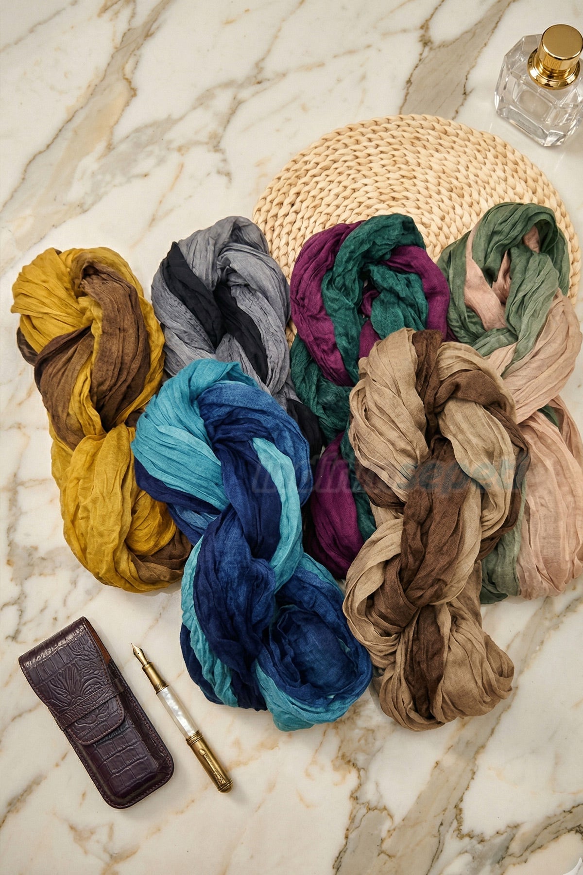 Şal Nepal Degrade Pamuklu Viskon Şal - Yumuşak Dokulu Renk Geçişli Aksesuar Her Mevsim Kullanışlı Hediyelik