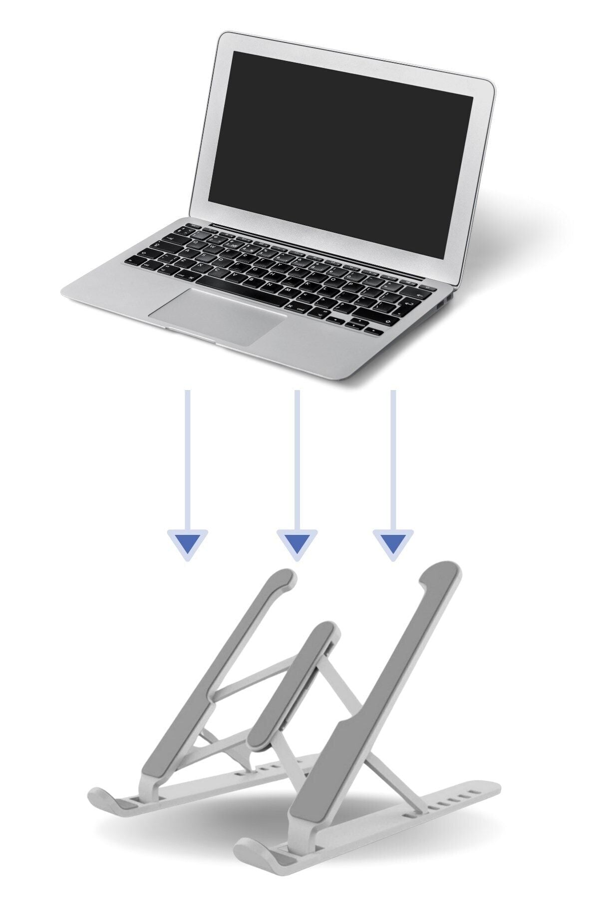 Ayarlanabilir Plastik Dizüstü Destek Tabanı Katlanabilir Taşınabilir Laptop Sehpası Yükseltici - indirimsepeti