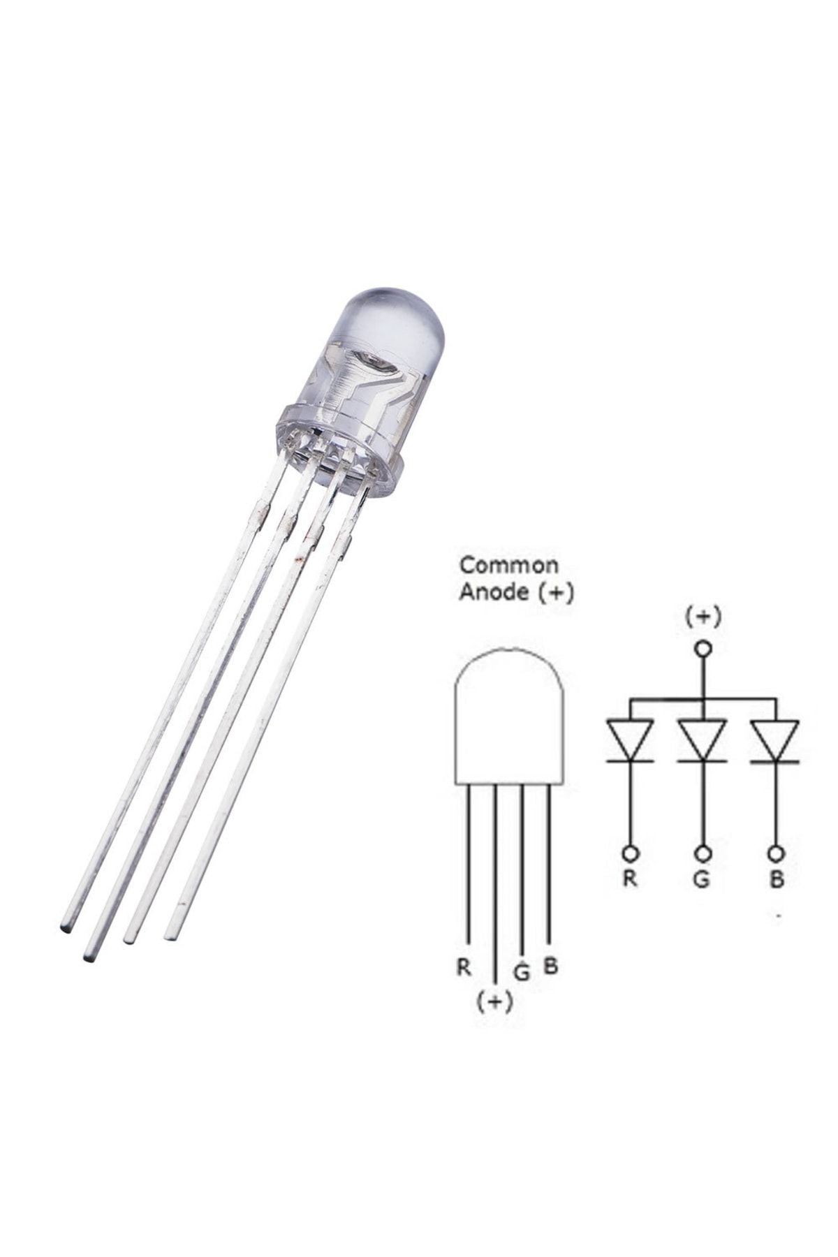 5mm Rgb Led Ortak Anot 4 Pin Multicolor Diyot Işık Lamba Light - indirimsepeti