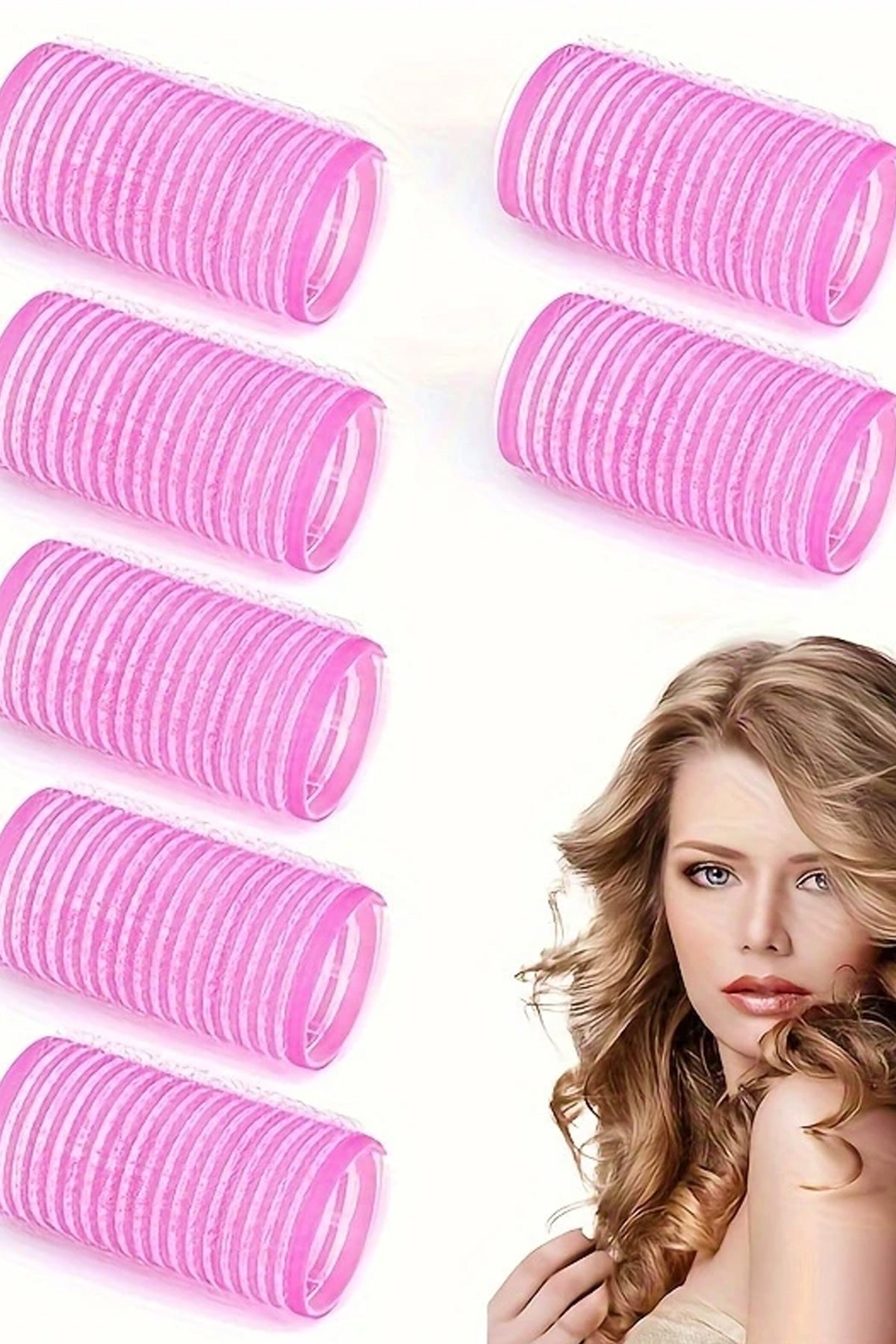 6 lı Saç Bukle Bigudi Kendi Tutuşlu Isı Olmayan Rulo Saç Bukle Maşası Saç kıvırma aleti - indirimsepeti