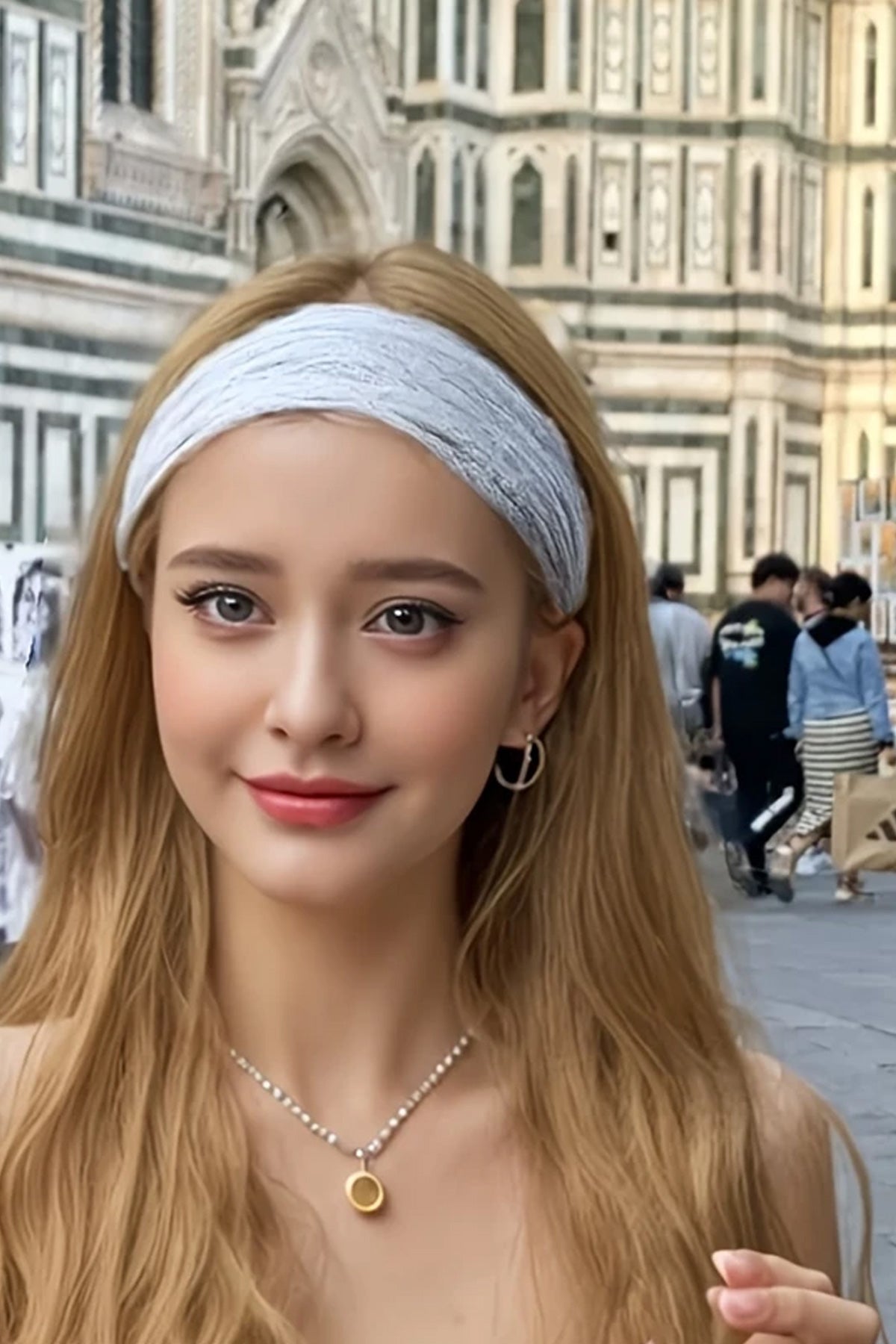 Dantelli Tül Saç Bandı Bandanası Bahar ve Yaz Boho Stili, Lastikli Esnek Plaj ve Seyahat Beyaz - indirimsepeti