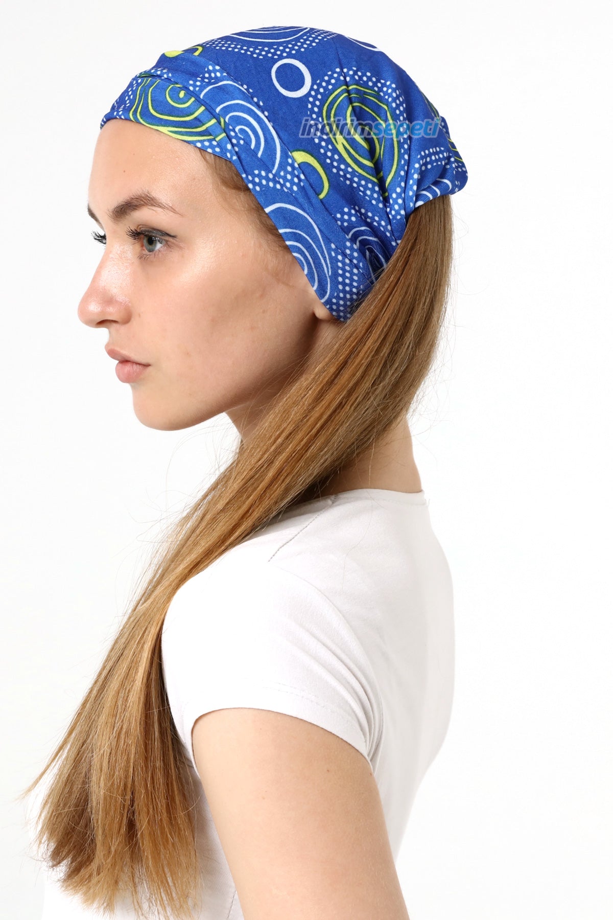 Buff Dikişsiz Boyunluk Maske Baf Bandana Saç Bandı Kamp Aksesuar Güneş Desenli Mavi - indirimsepeti