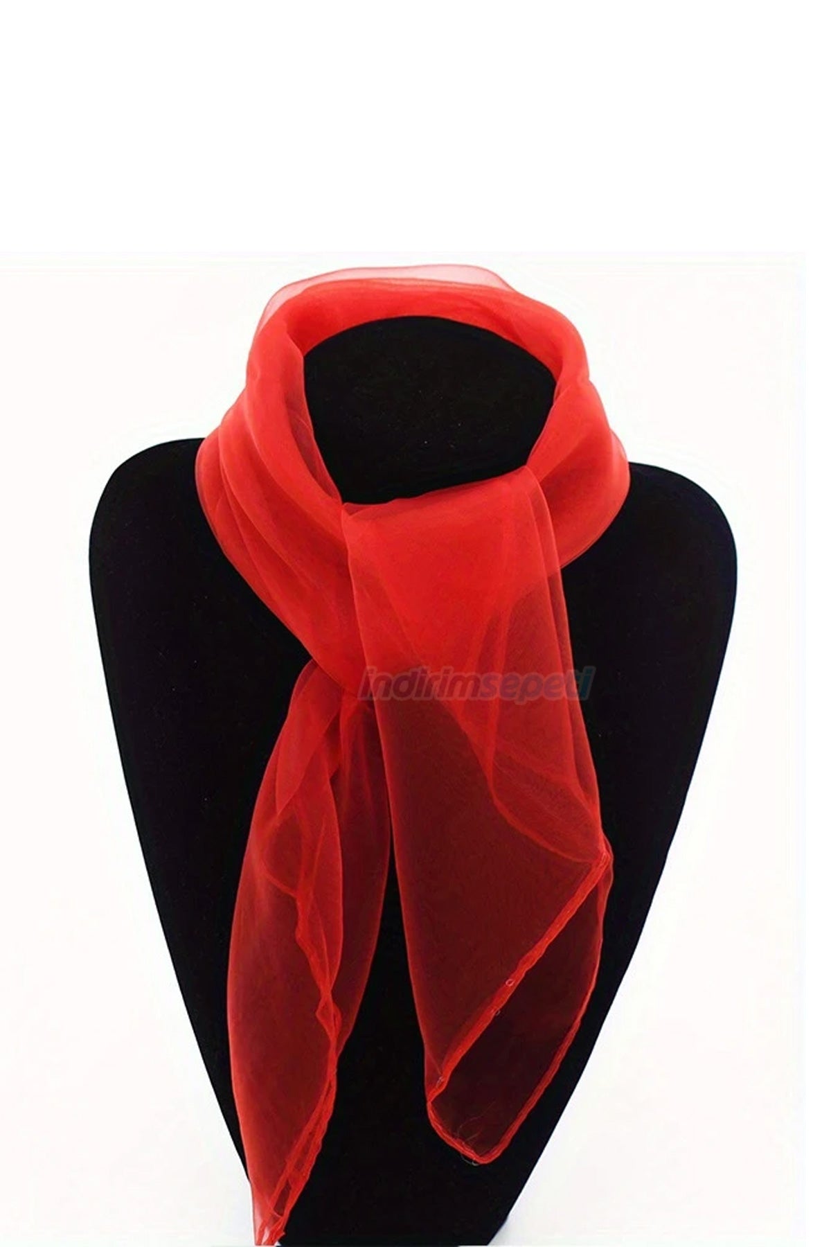 Kırmızı Şifon Kare Eşarp Bandana Polyester Etkinlik Kutlama 23 Nisan, 29 Ekim, 19 Mayıs - Indirimsepeti