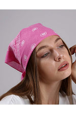 Bandana Etnik Desenli Bisiklet & Motosiklet Etkinlik Gezi Eğlence Pamuklu Pembe - Indirimsepeti