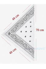 Etnik Desenli Üçgen Pamuklu Bandana 70×48×48 cm – 4 Mevsim Saç, Boyun, Spor & Makyaj Bandanası - indirimsepeti