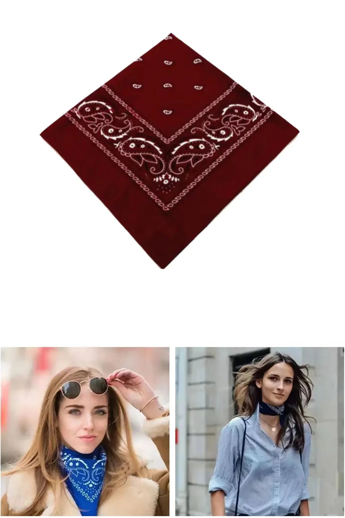 Bandana Etnik Desenli Bisiklet & Motosiklet Etkinlik Gezi Eğlence Kahverengi Pamuklu - Indirimsepeti