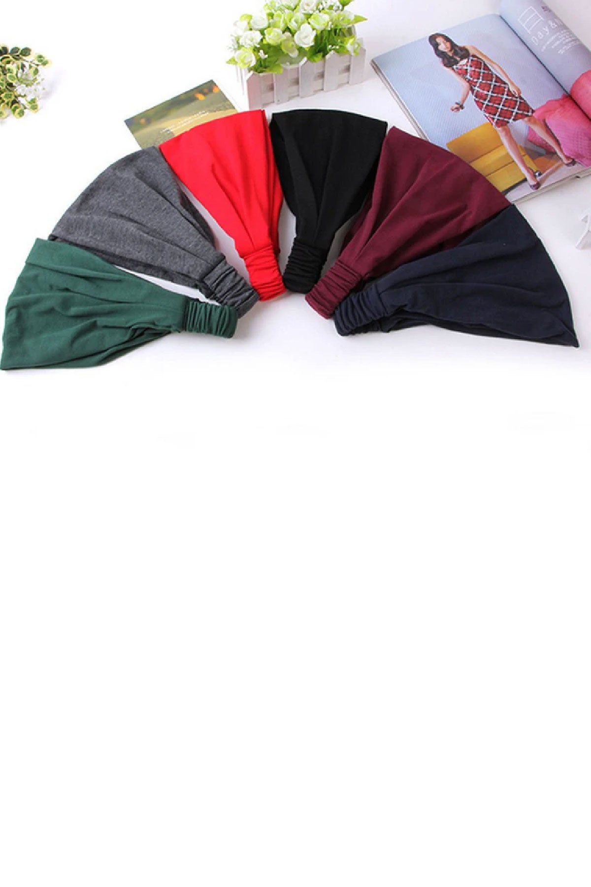 Lastikli Makyaj Yıkama Saç Bandı Gezi Saç Bandı Kozmetik Duş Yoga Spor Bandı Karışık 1 Adet - Indirimsepeti