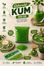 Yeşil Renk Kum Boyama Malzemesi 500 Gr|  Kum Resim Sanatı Resin Art Kum, Yüksek Kalite Dekoratif Kum