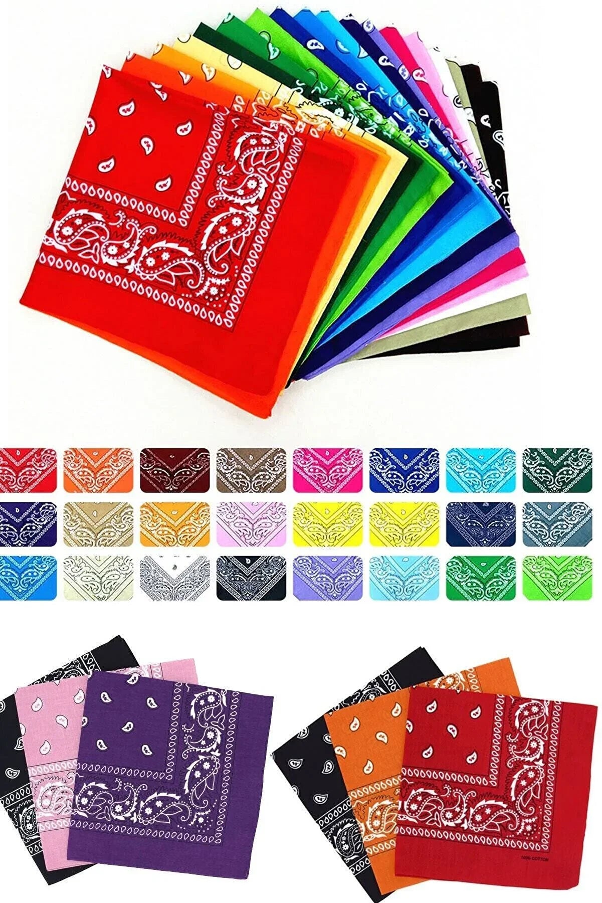 Bandana Etnik Desenli Bisiklet & Motosiklet Etkinlik Gezi Eğlence Kahverengi Pamuklu - Indirimsepeti