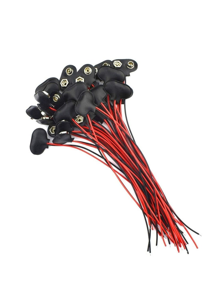 9 Volt Pil Yatağı Pil Yuvası 9v Pil Başlığı Pil Tutucu 10 Adet - Indirimsepeti