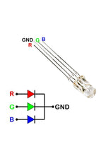 5mm Rgb Led Ortak Anot 4 Pin Multicolor Diyot Işık Lamba Light - indirimsepeti