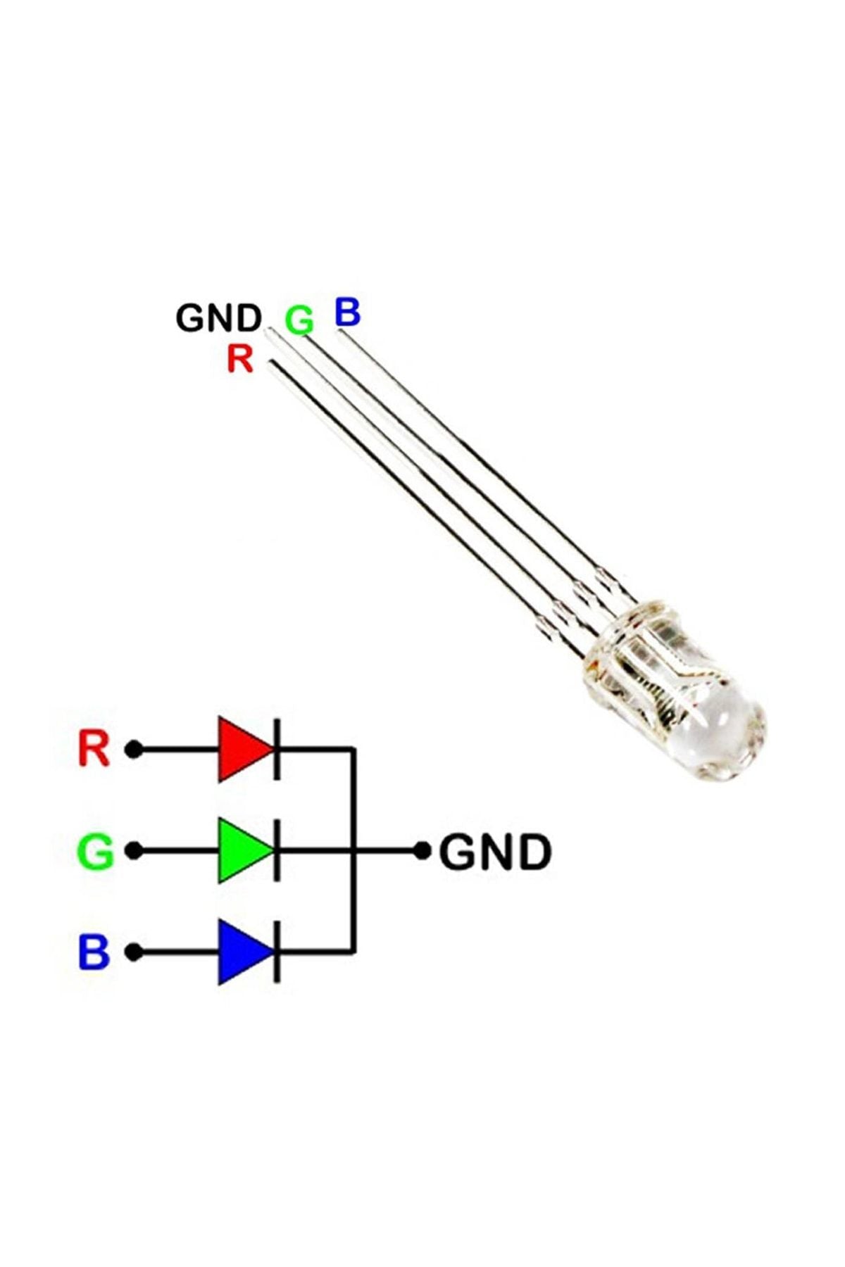 5mm Rgb Led Ortak Anot 4 Pin Multicolor Diyot Işık Lamba Light - indirimsepeti