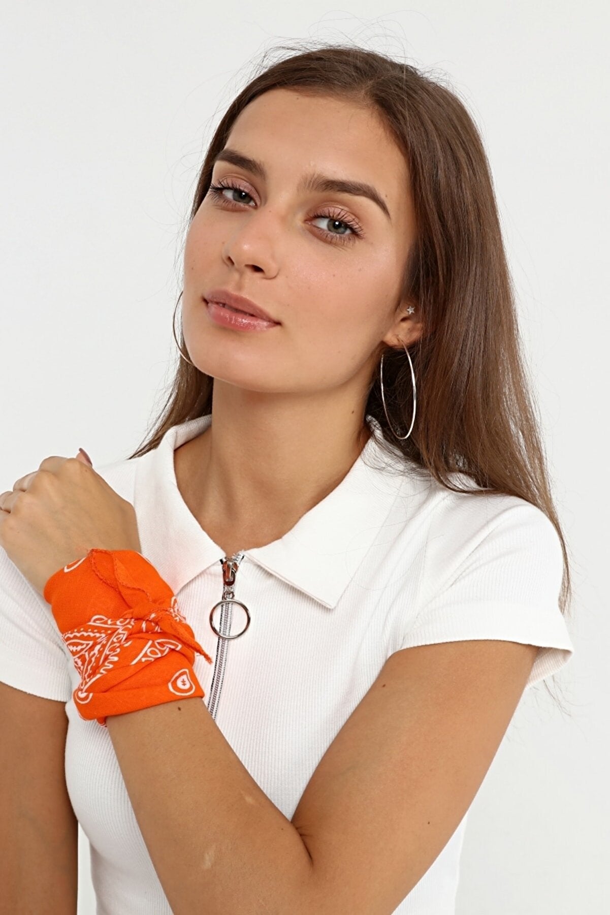 Bandana Etnik Desenli Bisiklet & Motosiklet Etkinlik Gezi Eğlence Pamuklu Turuncu - Indirimsepeti