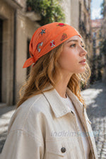 Pamuklu Desenli Bandana Yazlık İnce 58x54 cm – Unisex Saç & Boyun Fular | Plaj, Gezi & Festival - indirimsepeti