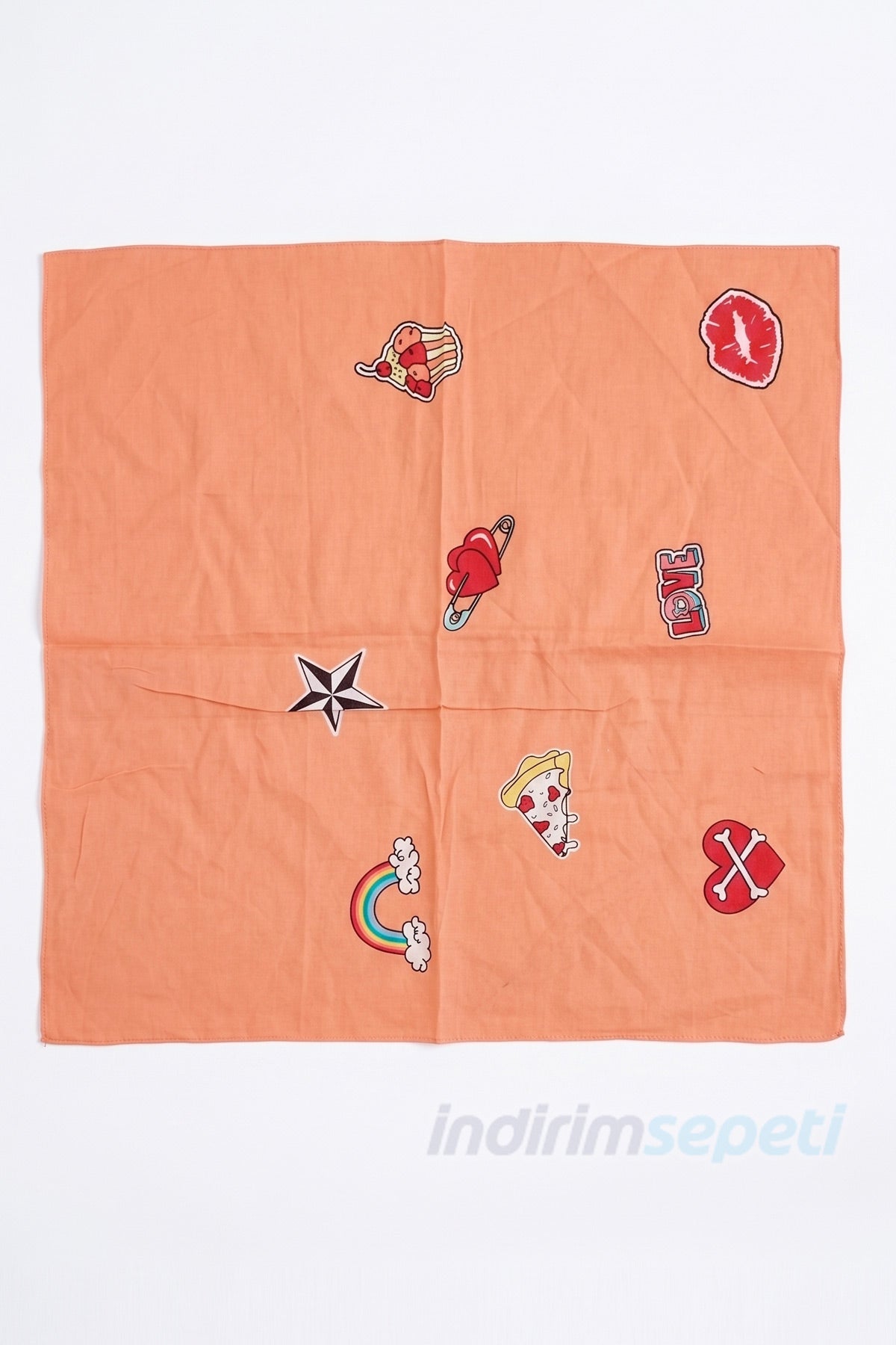 Pamuklu Desenli Bandana Yazlık İnce 58x54 cm – Unisex Saç & Boyun Fular | Plaj, Gezi & Festival - indirimsepeti