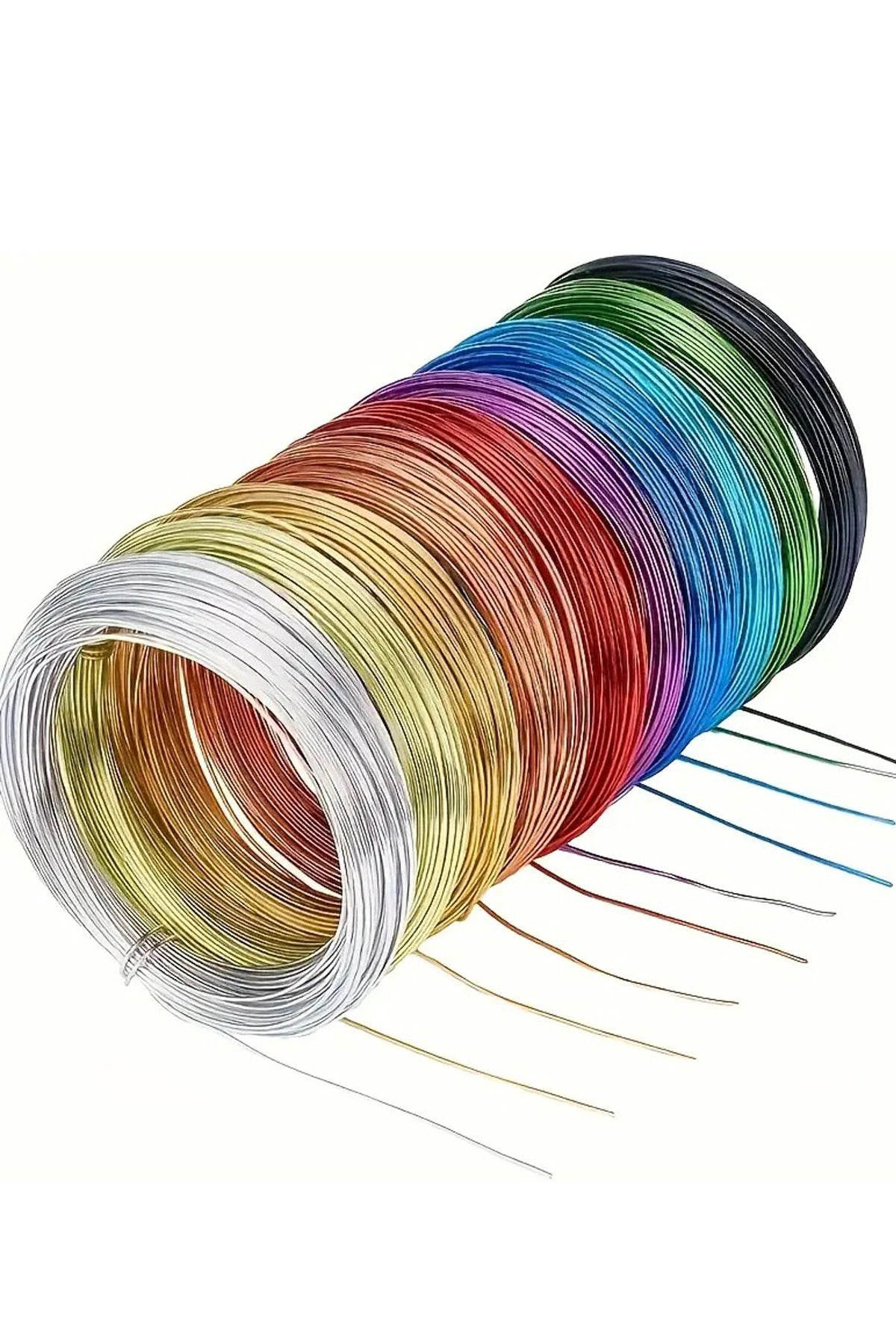 Renkli Alüminyum El Sanatları Teli 5 Metre 1 Adet | 1 mm Esnek Kaplama Metal Tel – Takı, Çiçek, Hobi ve Dekor Projeleri için - indirimsepeti