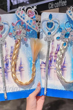 Çocuk Karlar Ülkesi Frozen Elsa Anna Elsa Saç Asa ve Taç 3 Lü Set - indirimsepeti