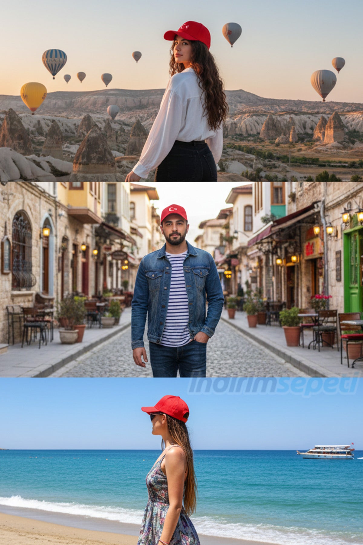 Kırmızı Ayyıldız Mevsimlik Şapka – Nakışlı, Sağlam Dikişli Unisex Türk Bayraklı Spor Kep - indirimsepeti